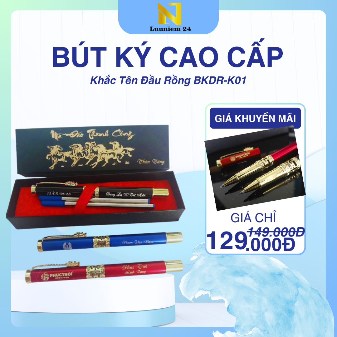 Bút Ký Cao Cấp Khắc Tên Đầu Rồng BKDR-K01